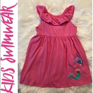 Kids swim wear: Pink Swimsuit cover-up Girls: S-7